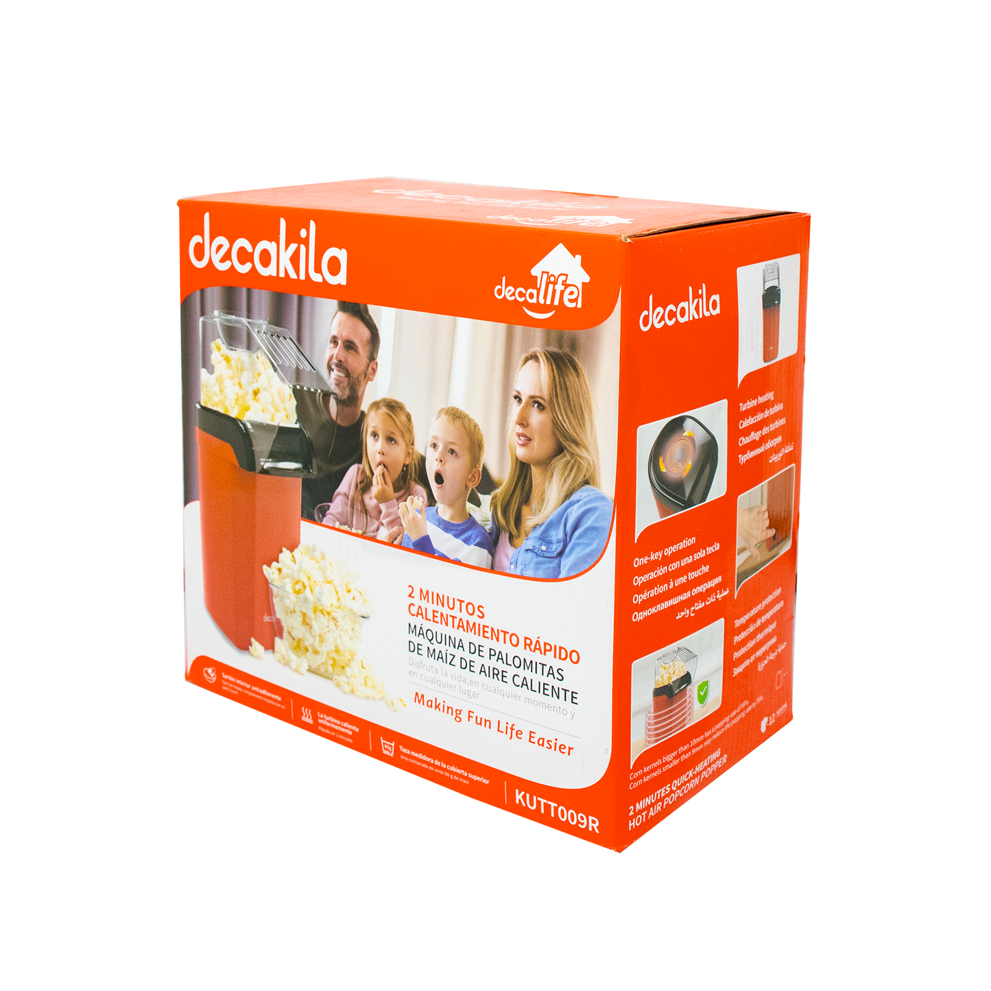 Máquina de Palomitas de Aire Caliente Rojo Decakila KUTT009R