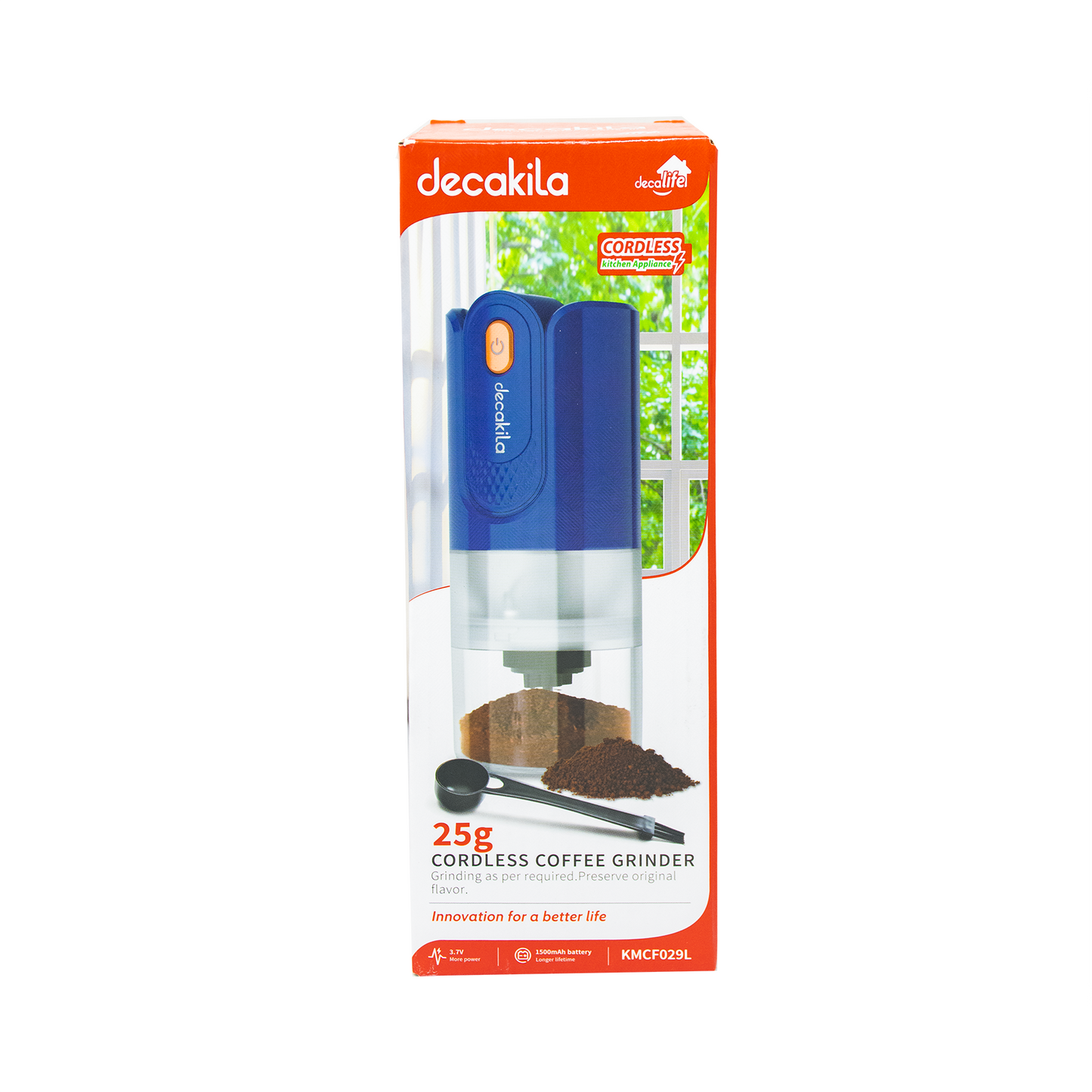 Molino de Café 25g Inalámbrico Azul Decakila KMCF029L