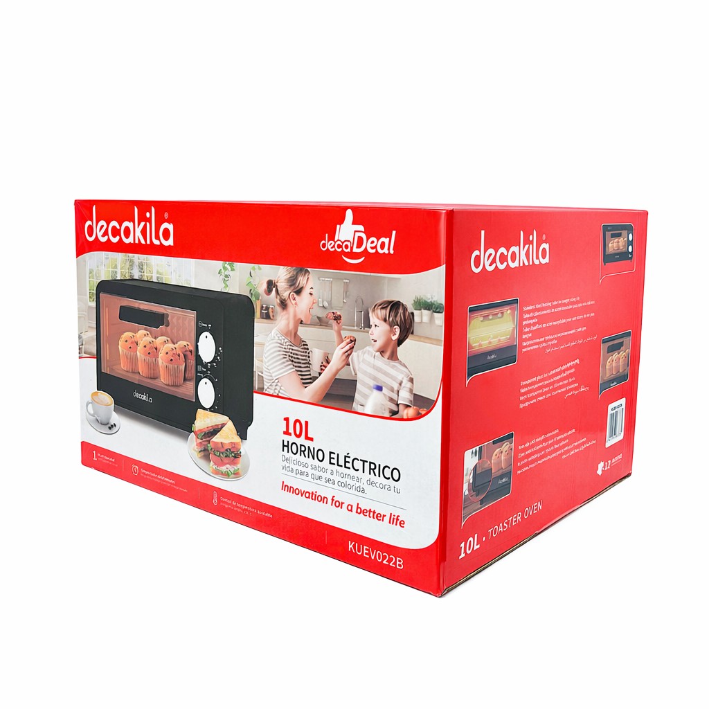 Horno Tostador Eléctrico 10 L Negro Decakila KUEV022B