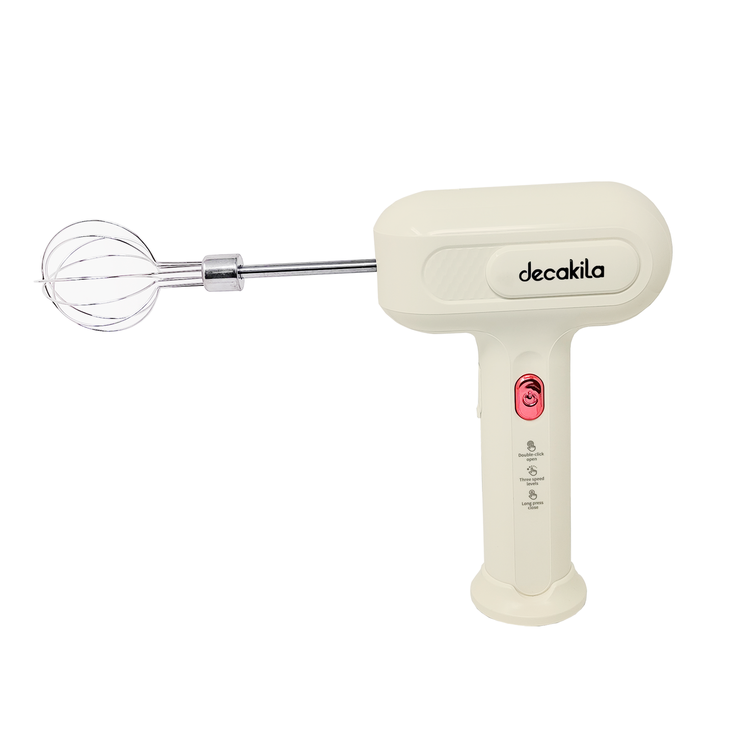 Batidora de Mano Inalámbrica 3 Velocidades con Tazón Procesador de 300 ml Blanca Decakila KMMX019E (Caja con 6 Piezas)