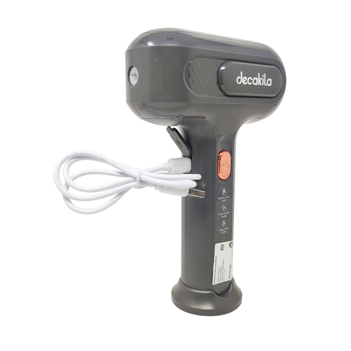 Batidora de Mano Inalámbrica 3 Velocidades con Tazón Procesador de 300 ml Negra Decakila KMMX019G (Caja con 6 Piezas)