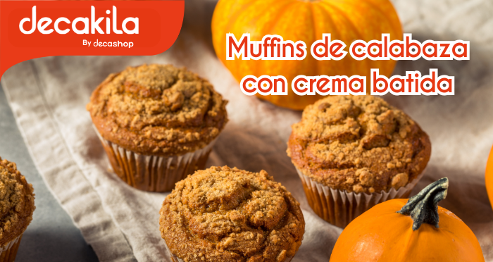 Muffins de calabaza con queso crema