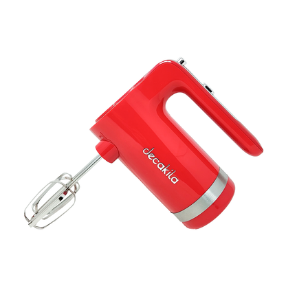Batidora de Mano 7 Velocidades Inalámbrica con Accesorios Roja Decakila KMMX006R (CAJA DE 6 PZAS)