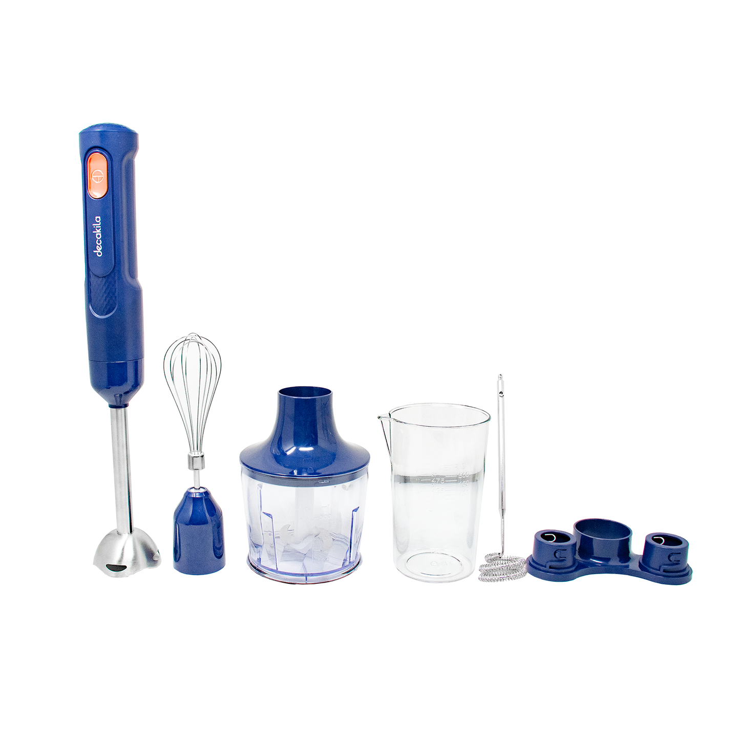 Batidora de inmersión 5 en 1 con accesorios 2 velocidades Azul Decakila KMJB042L (Caja de 6 Piezas)