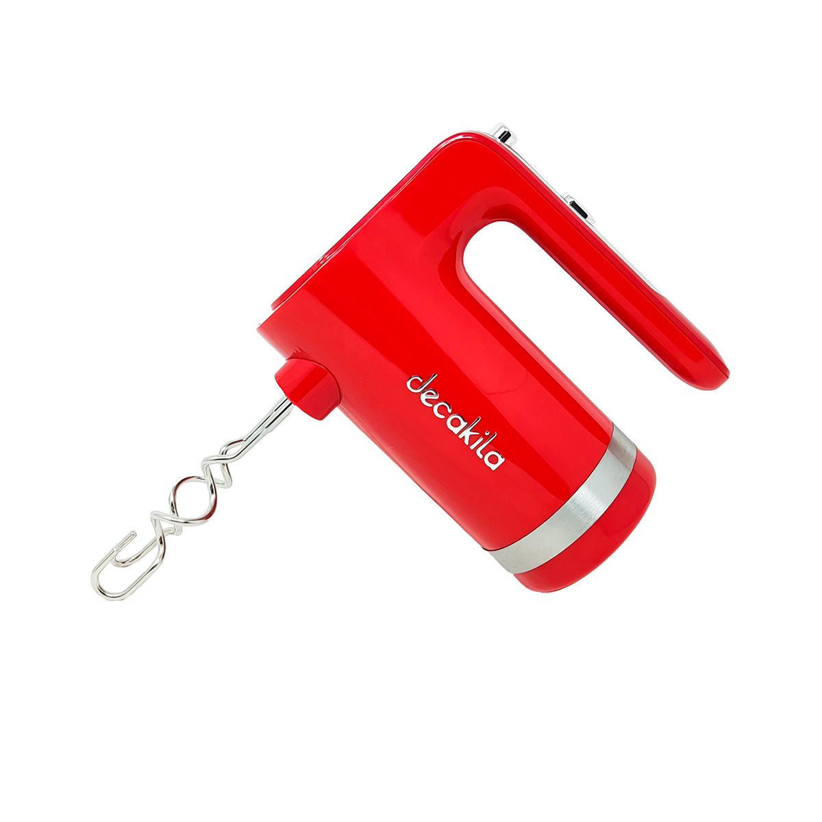 Batidora de Mano 7 Velocidades Inalámbrica con Accesorios Roja Decakila KMMX006R (CAJA DE 6 PZAS)