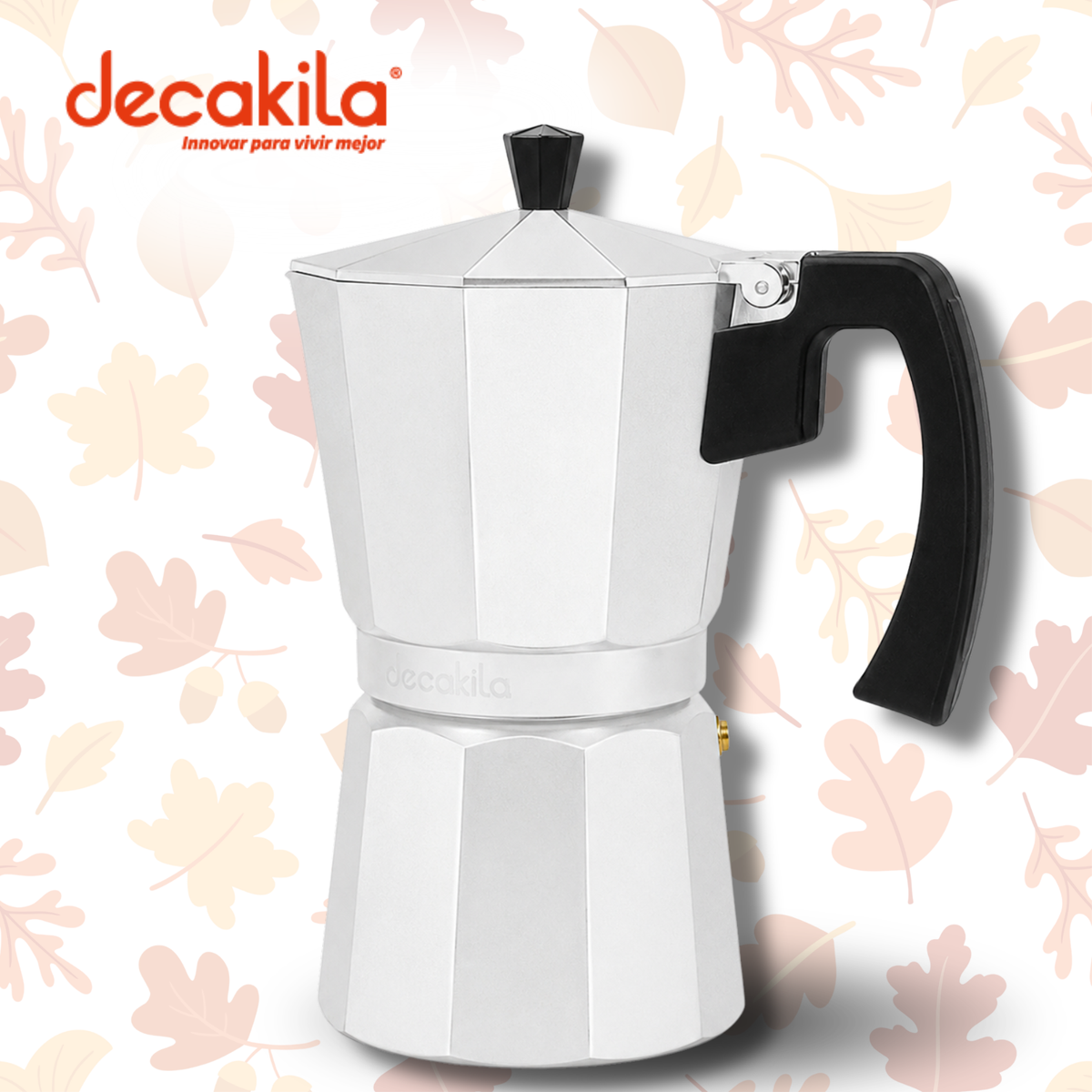 Cafetera de Expresso Italiana 9 Tazas de Aluminio Decakila KMCF025M