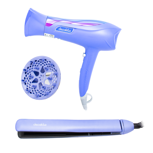 Set de Secadora de cabello + Plancha de cabello Morado Decakila KUHS041Z