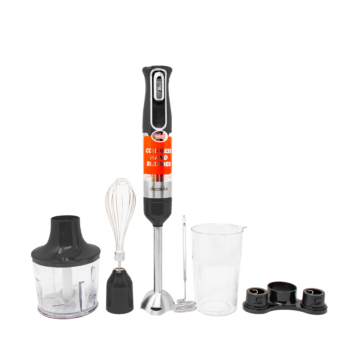 Batidora de Inmersión Inalámbrica con Accesorios 5 en 1 Negro Decakila KMJB021B