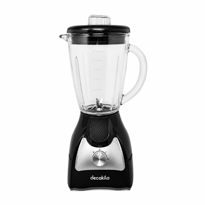 Licuadora 2 Velocidades + Pulso Vaso de Vidrio Negra Decakila KUJB045B