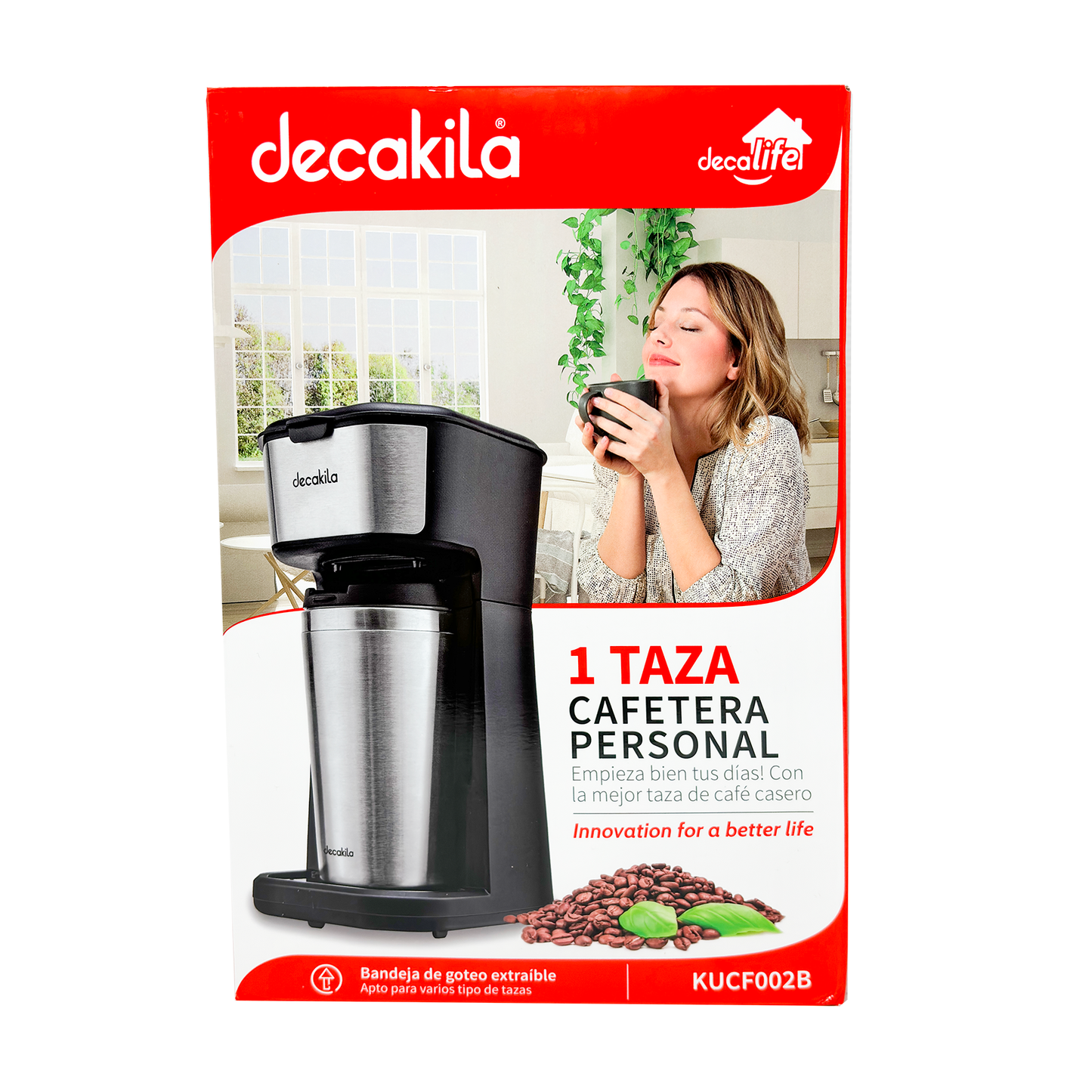 Cafetera de Goteo Personal con Vaso Térmico de 400 ml 600 W Decakila KUCF002B (Caja de 6 Piezas)