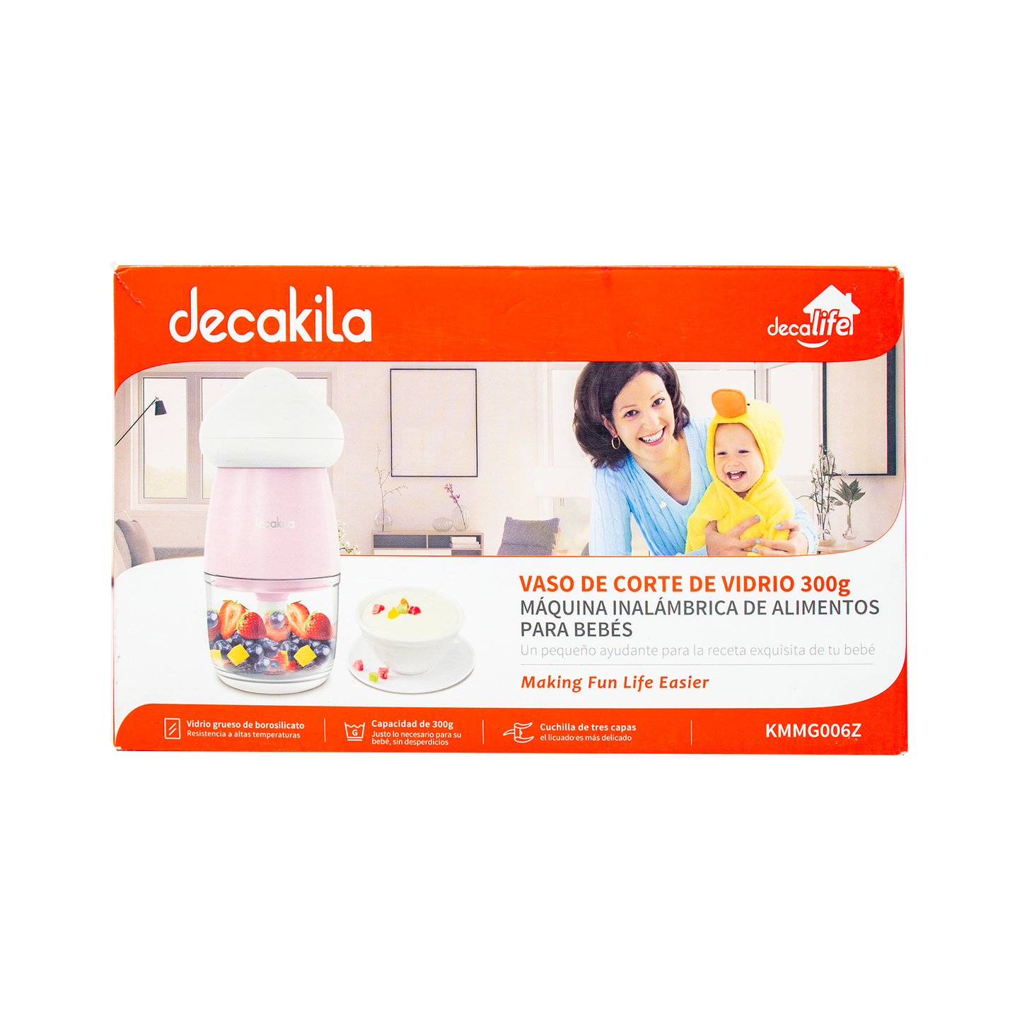 Máquina Procesadora de Alimentos para Bebés Rosa Decakila KMMG006Z