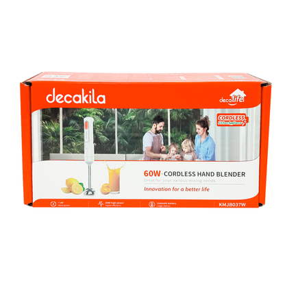 Batidora de Inmersión Inalámbrica 1 Velocidad Blanca Decakila KMJB037W (Caja de 15 piezas)