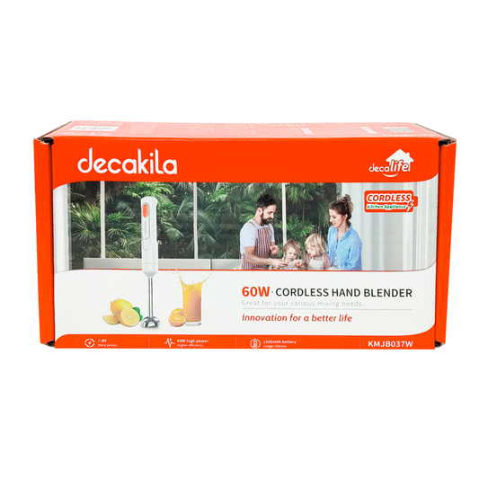 Batidora de Inmersión Inalámbrica 1 Velocidad Blanca Decakila KMJB037W (Caja de 15 piezas)