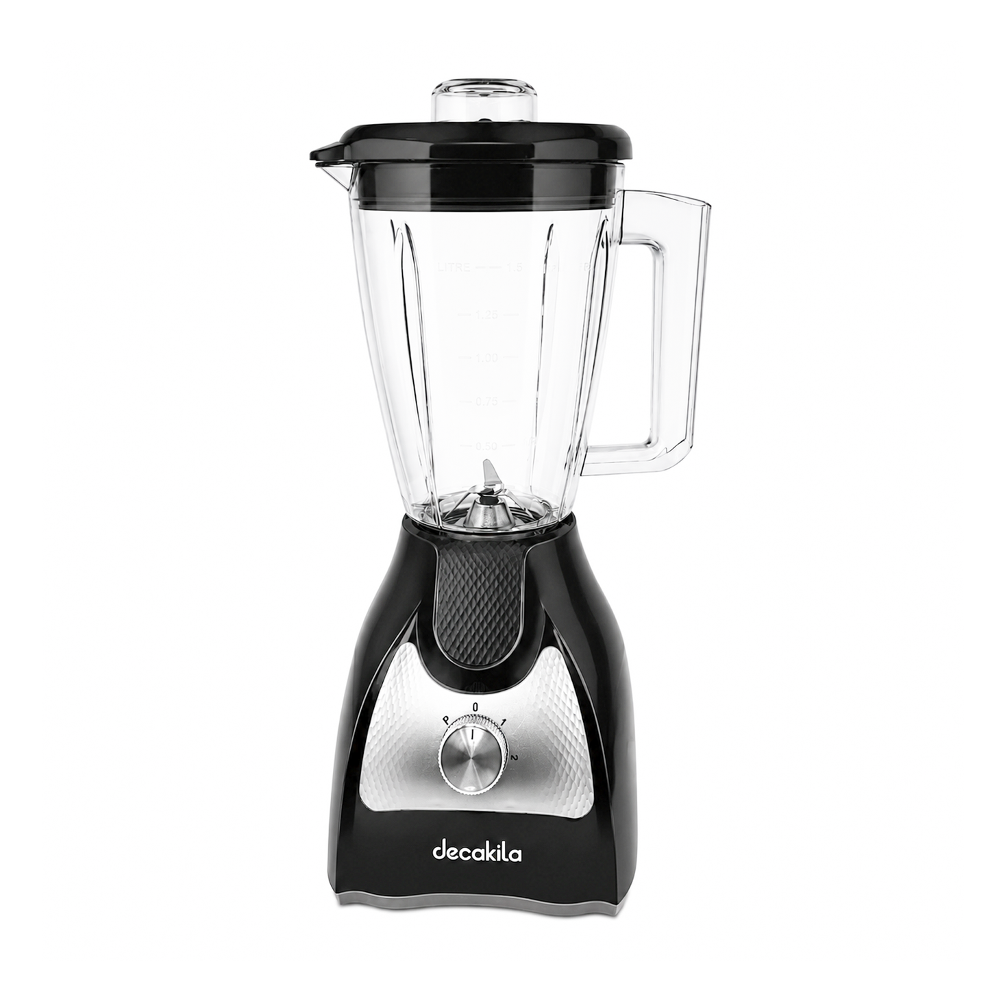 Licuadora 2 Velocidades + Pulso Vaso de Plástico Negra Decakila KUJB043B (Caja de 4 piezas)