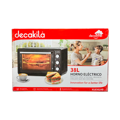 Horno Tostador Eléctrico 38 L Negro Decakila KUEV024B
