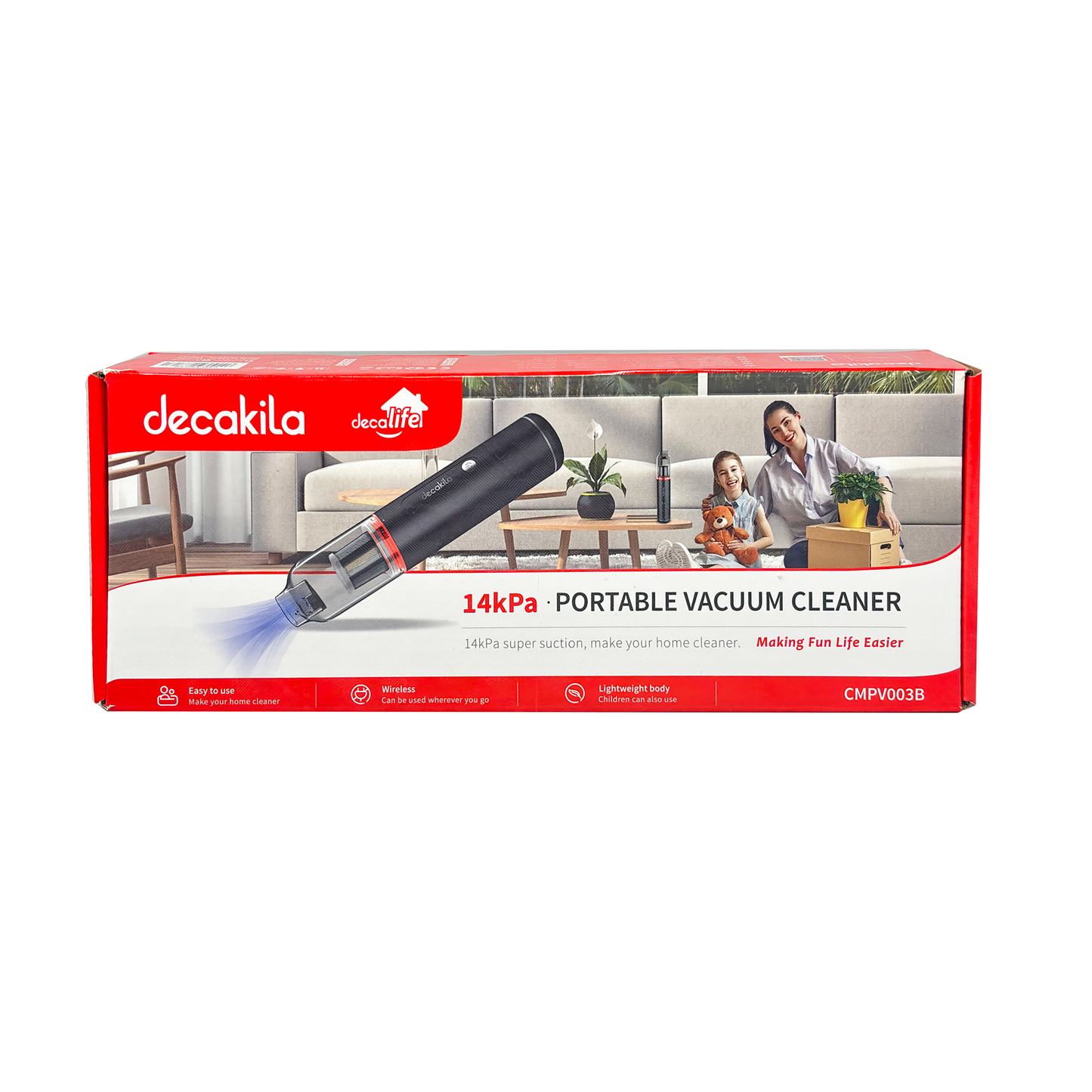 Aspiradora Manual Inalámbrica Negra Decakila CMPV003B (Caja con 25 piezas)