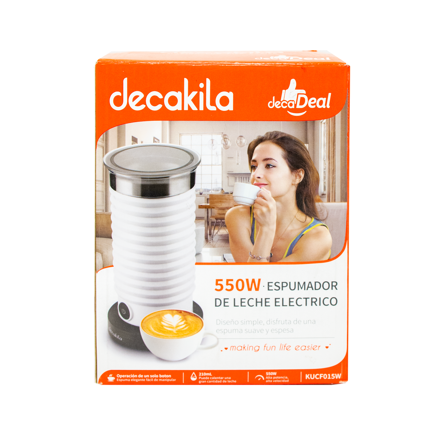 Espumador Eléctrico Automático 550 W Decakila KUCF015W (CAJA DE 6 PZAS)
