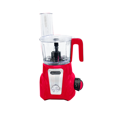 Procesador de Alimentos 1.25 L Inalámbrico con Batería Recargable Rojo Decakila KUMG027R (Caja con 4 piezas)