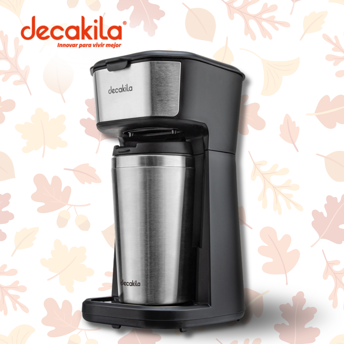 Cafetera de Goteo Personal con Vaso Térmico de 400 ml 600 W Decakila KUCF002B