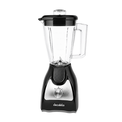 Licuadora 2 Velocidades + Pulso Vaso de Plástico Negra Decakila KUJB043B