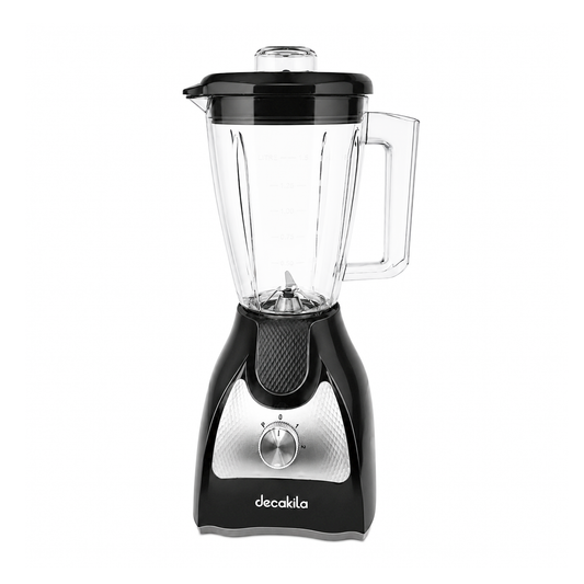 Licuadora 2 Velocidades + Pulso Vaso de Plástico Negra Decakila KUJB043B