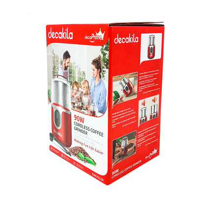 Molino de Café 40g Inalámbrico Rojo Decakila KMCF022R (CAJA DE 12 PIEZAS)