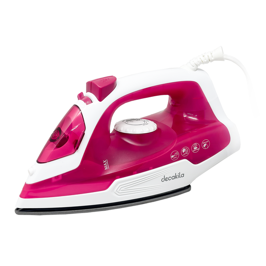 Plancha de Vapor Suela Antiadherente 1100 W Rosa Decakila KUEN002R