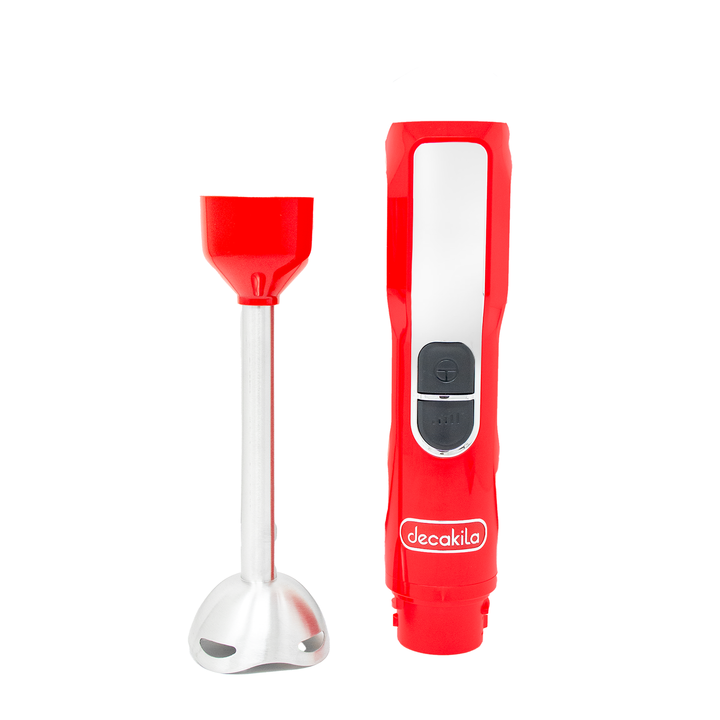 Batidora de inmersión 5 en 1 con accesorios 2 velocidades Inalámbrica de Batería Roja Decakila KMJB055R (Caja de 6 Piezas)