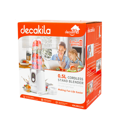Licuadora Personal 500 ml Inalámbrica Blanca Decakila KMJB022W