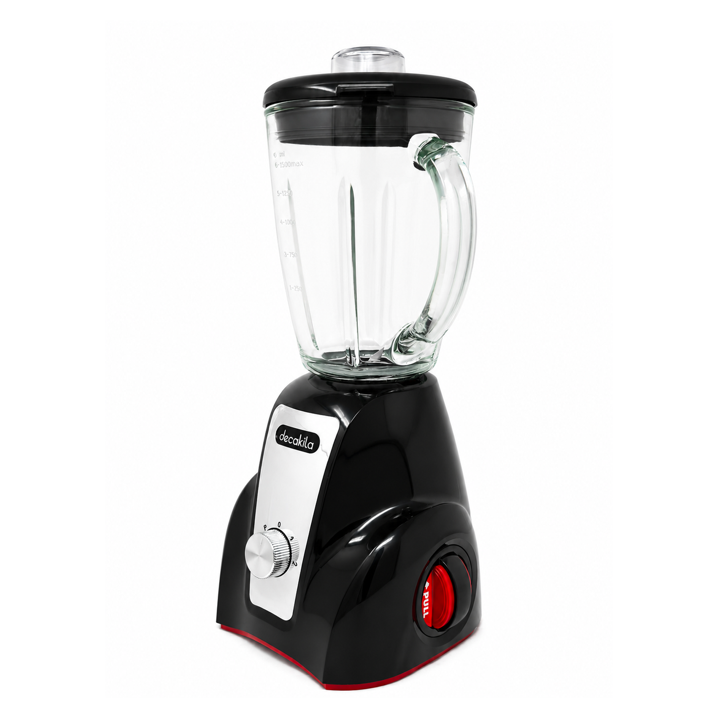 Licuadora 2 Velocidades Vaso de Vidrio 1.5 L Inalámbrica con Batería Recargable Negra Decakila KMJB050B