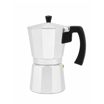 Cafetera de Expresso Italiana 9 Tazas de Aluminio Decakila KMCF025M (Caja de 12 piezas)