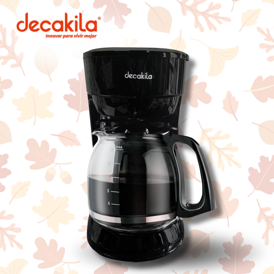 Cafetera de Goteo 12 Tazas (1.8 L) con Filtro Permanente Negra Decakila KUCF036B