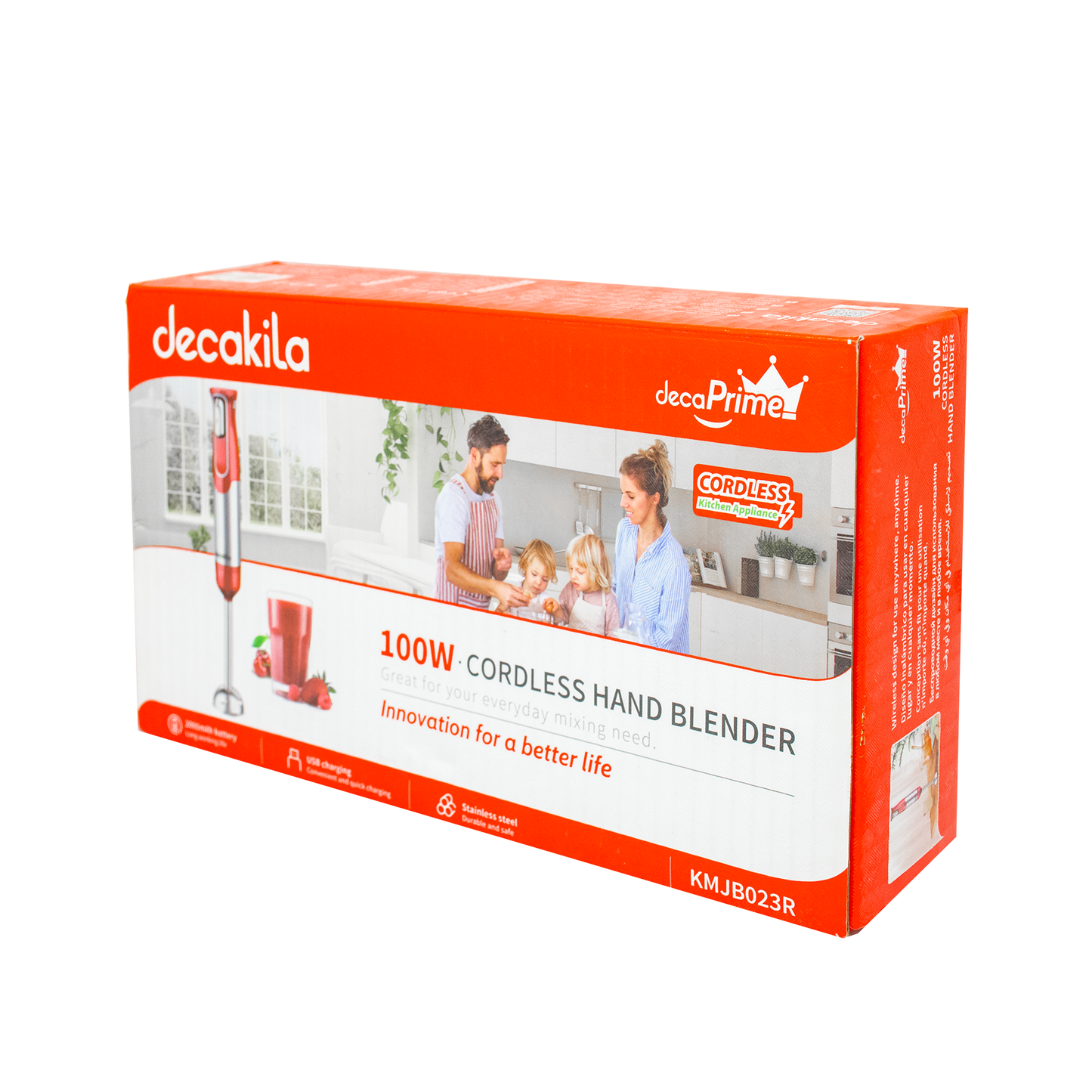 Batidora de Inmersión Inálambrica 2 velocidades Rojo Decakila KMJB023R