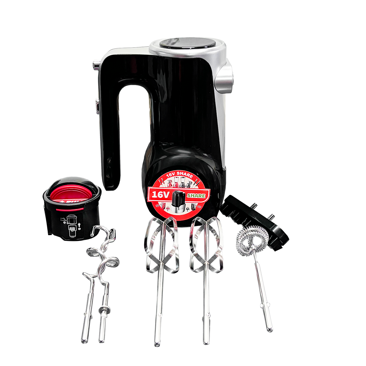 Batidora de Mano 7 Velocidades Inalámbrica con Batería Recargable Negra Decakila KUMX023B