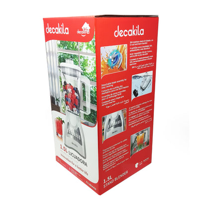Licuadora 10 Velocidades Vaso de Plástico Blanca Decakila KUJB044W