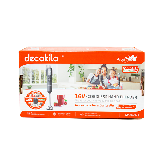 KMJB047B  Batidora de Inmersión Inalámbrica de Batería 5 Velocidades Negra Decakila (Caja de 15 Piezas)