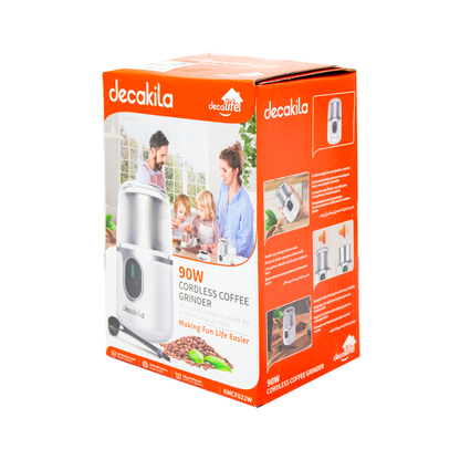 Molino de Café 40g Inalámbrico Blanco Decakila KMCF022W (CAJA DE 12 PIEZAS)