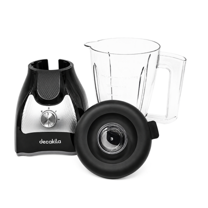 Licuadora 2 Velocidades + Pulso Vaso de Plástico Negra Decakila KUJB043B