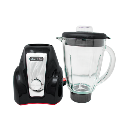 KUJB052B  Licuadora 2 Velocidades Vaso de Vidrio 1.5 L Inalámbrica con Batería Recargable Negro Decakila  (Caja de 4 Piezas)