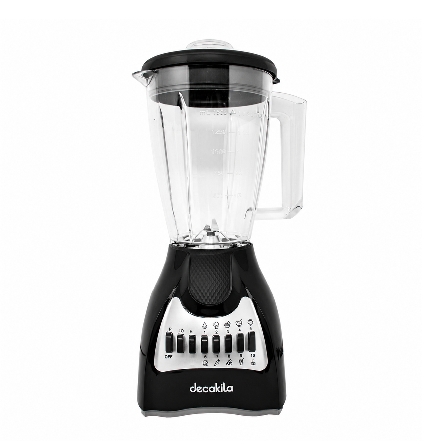 Licuadora 10 Velocidades Vaso de Plástico Negra Decakila KUJB044B