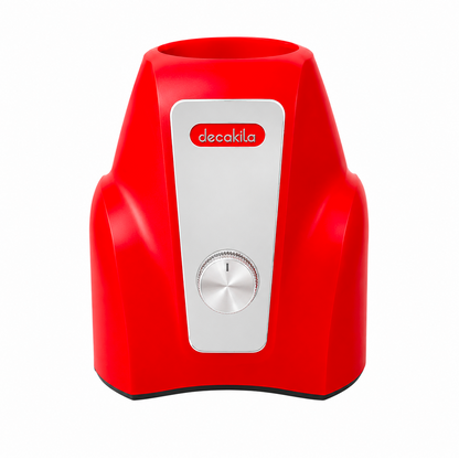Licuadora 2 Velocidades Vaso de Vidrio 1.5 L Inalámbrica con Batería Recargable Rojo Decakila KUJB052R (Caja de 4 piezas)