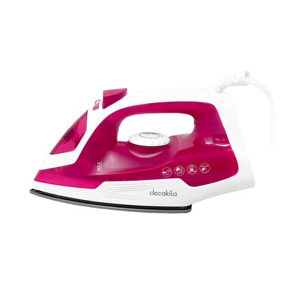 Plancha de Vapor Suela Antiadherente 1100 W Rosa Decakila KUEN002R