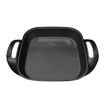 Sartén Eléctrico de 30 X 30 cm con Antiadherente y Tapa de Vidrio Negro Decakila KUEC051B (Caja con 4 Piezas)