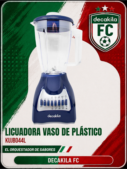 Licuadora 10 Velocidades Vaso de Plástico Azul Decakila KUJB044L