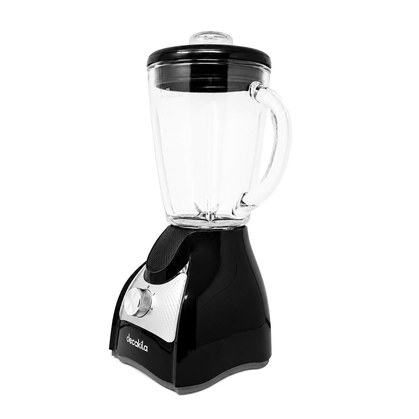 Licuadora 2 Velocidades + Pulso Vaso de Vidrio Negra Decakila KUJB045B (Caja de 4 piezas)