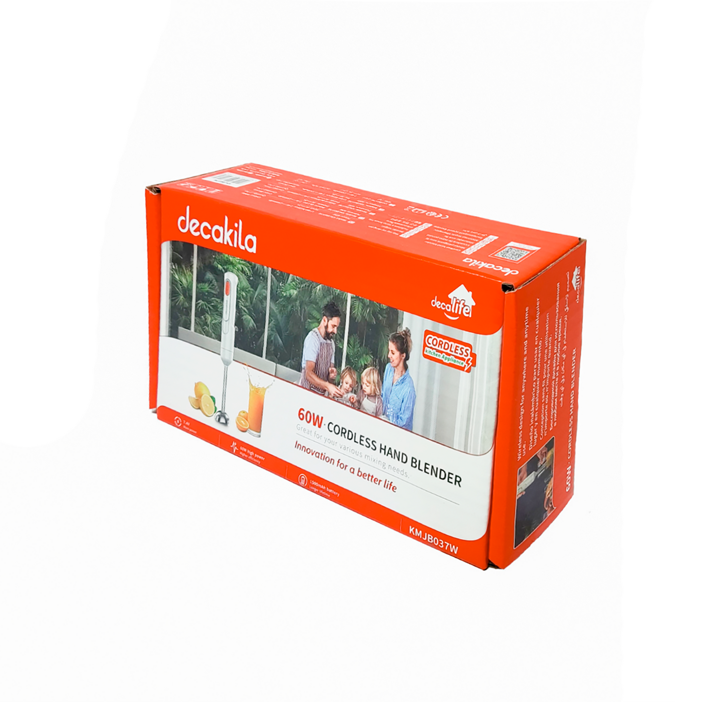 Batidora de Inmersión Inalámbrica 1 Velocidad Blanca Decakila KMJB037W (Caja de 15 piezas)