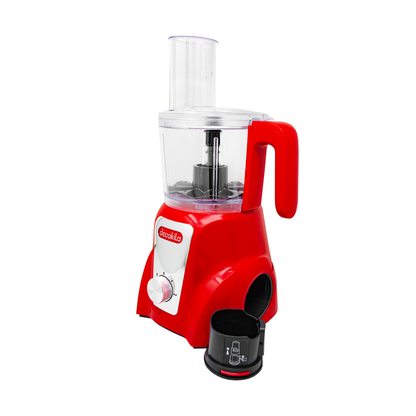 Procesador de Alimentos 1.25 L Inalámbrico con Batería Recargable Rojo Decakila KUMG027R (Caja con 4 piezas)