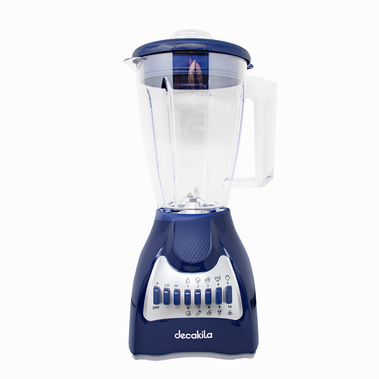 Licuadora 10 Velocidades Vaso de Plástico Azul Decakila KUJB044L