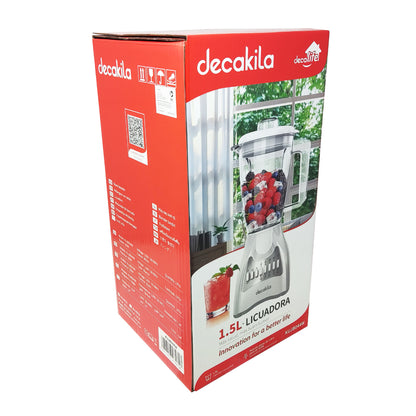 Licuadora 10 Velocidades Vaso de Plástico Blanca Decakila KUJB044W
