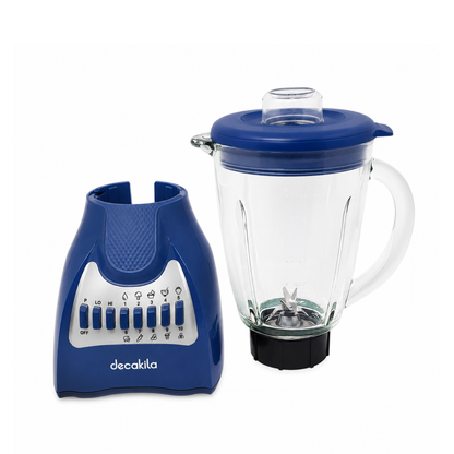 Licuadora 10 Velocidades Vaso de Vidrio Negra Decakila KUJB046L